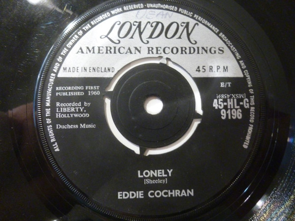 Accords et paroles Lonely Eddie Cochran