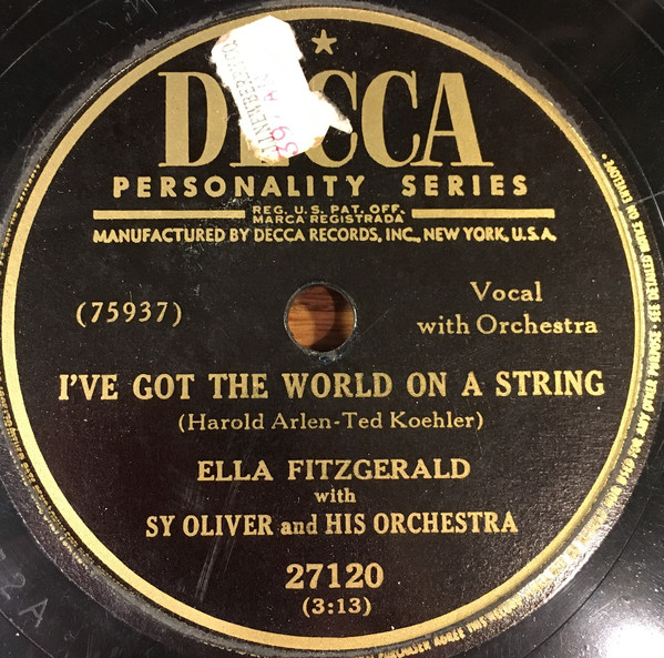 Accords et paroles I've Got The World On A String Ella Fitzgerald