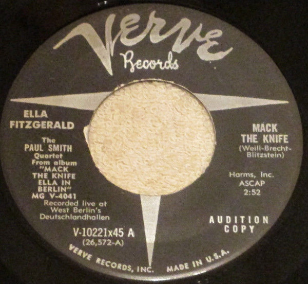 Accords et paroles Mack The Knife Ella Fitzgerald
