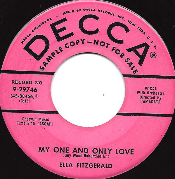 Accords et paroles My One And Only Love Ella Fitzgerald
