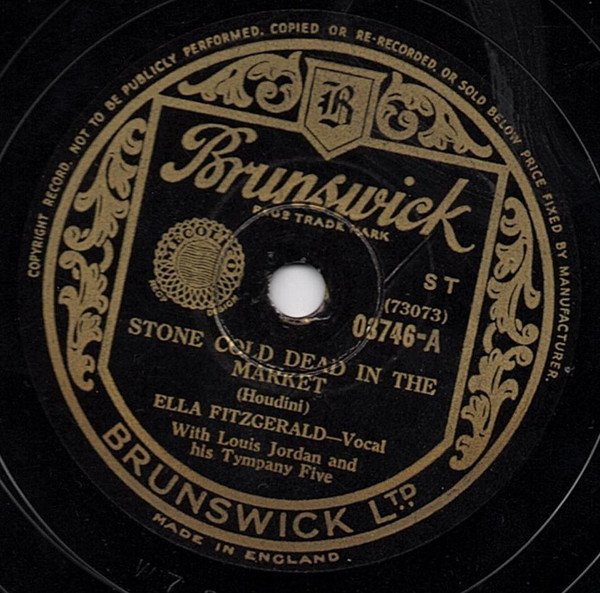 Accords et paroles Stone Cold Dead In De Market Ella Fitzgerald