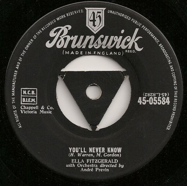 Accords et paroles You'll Never Know Ella Fitzgerald