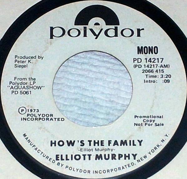 Accords et paroles Hows The Family Elliott Murphy