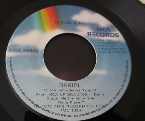 Accords et paroles Daniel Elton John