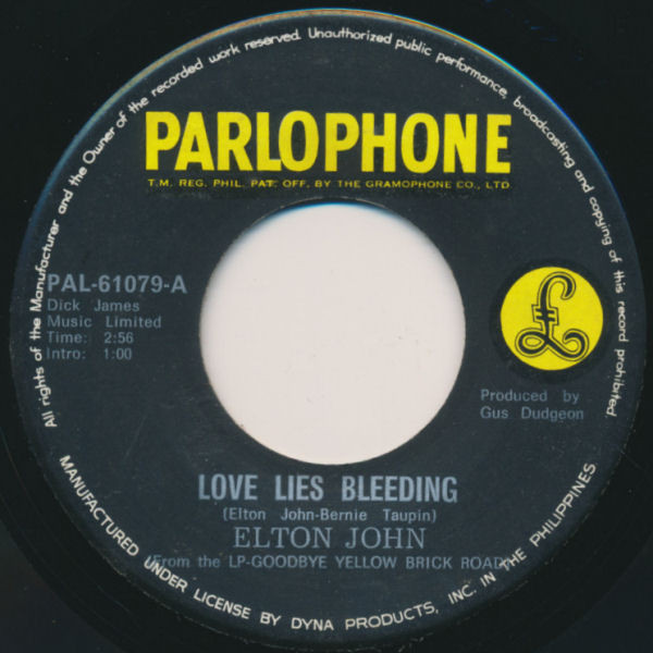 Accords et paroles Lies Elton John