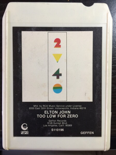 Accords et paroles Too Low For Zero Elton John