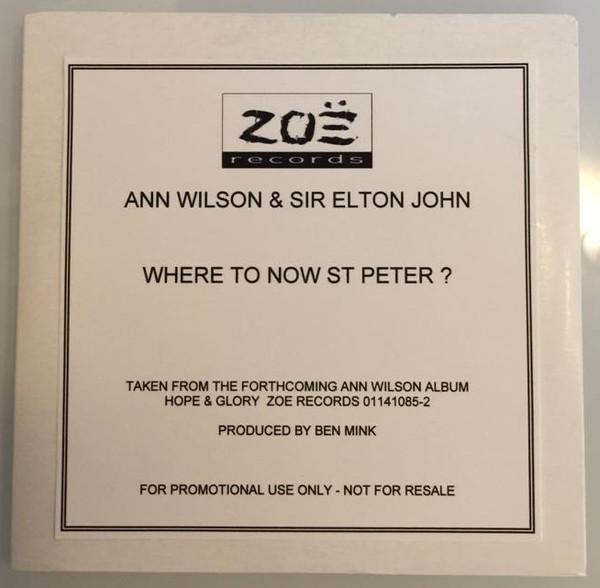 Accords et paroles Where To Now St. Peter Elton John