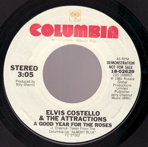 Accords et paroles A Good Year For The Roses Elvis Costello
