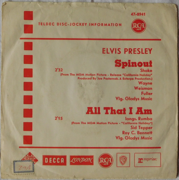 Accords et paroles All That I Am Elvis Presley