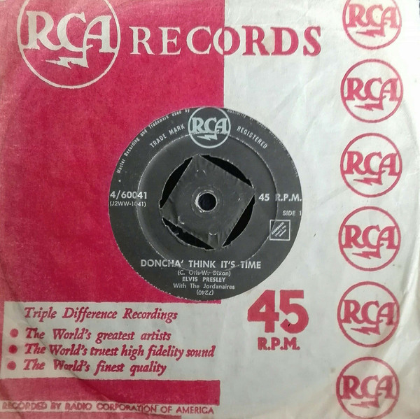 Accords et paroles Doncha' Think It's Time Elvis Presley