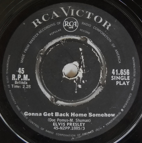 Accords et paroles Gonna Get Back Home Somehow Elvis Presley