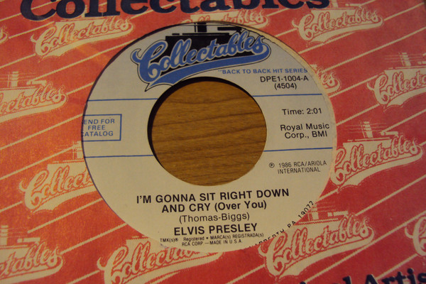 Accords et paroles I'm gonna sit right down and cry over you Elvis Presley