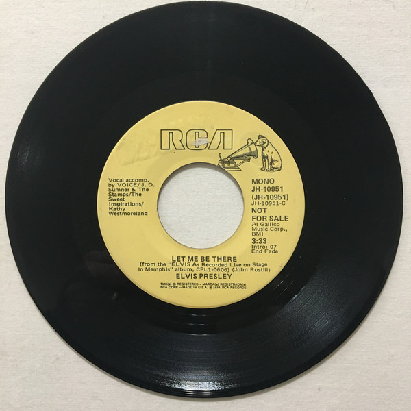 Accords et paroles Let Me Be There Elvis Presley