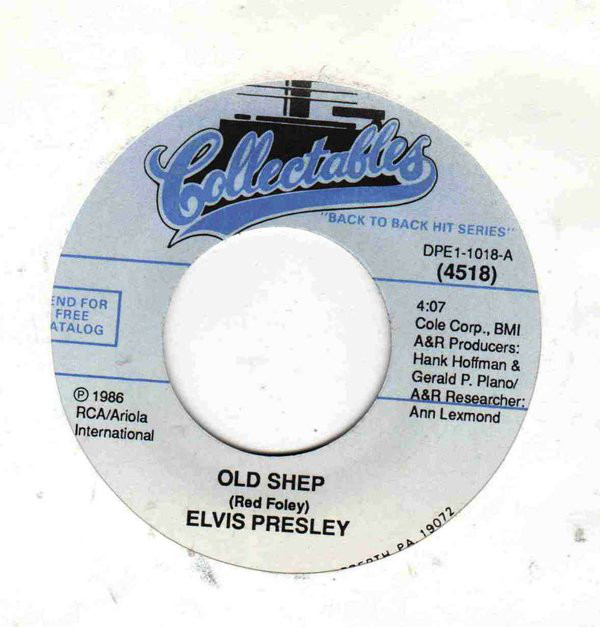 Accords et paroles Old Shep Elvis Presley