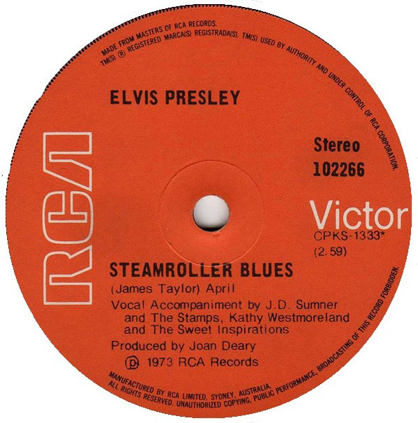 Accords et paroles Steamroller Blues Elvis Presley