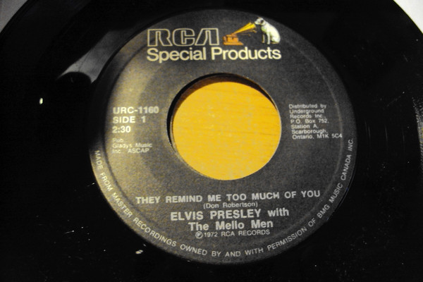 Accords et paroles They Remind Me Too Much Of You Elvis Presley
