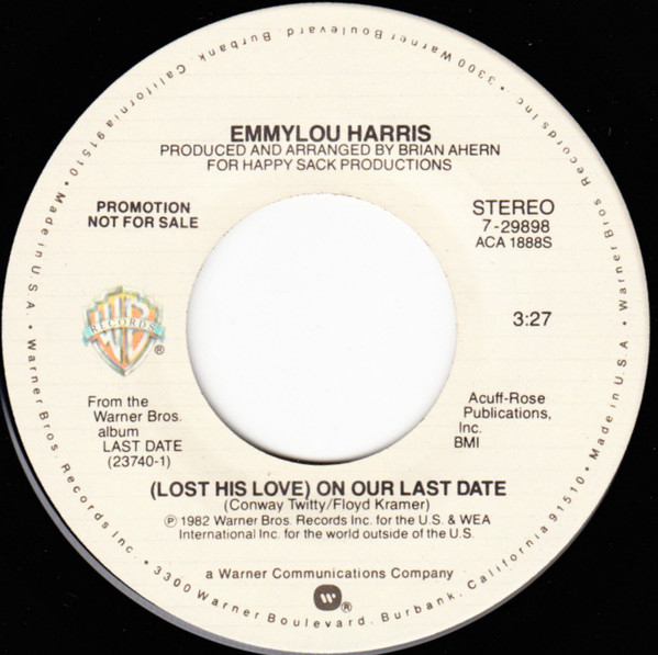 Accords et paroles Lost His Love On Our Last Date Emmylou Harris