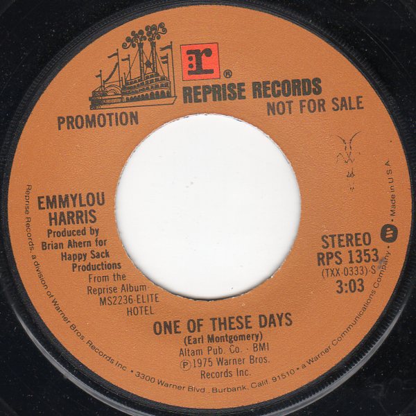 Accords et paroles One Of These Days Emmylou Harris