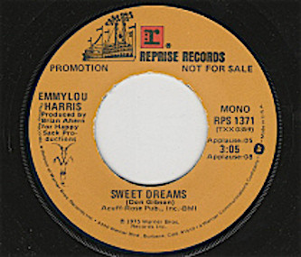 Accords et paroles Sweet Dreams Emmylou Harris