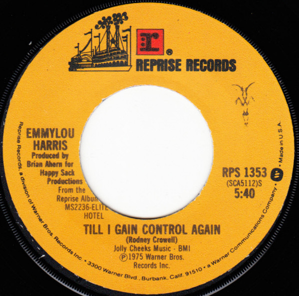 Accords et paroles Till I Gain Control Again Emmylou Harris