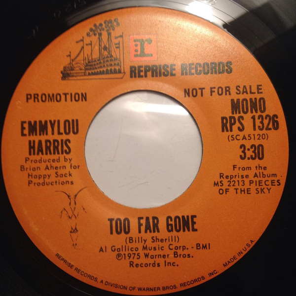 Accords et paroles Too Far Gone Emmylou Harris