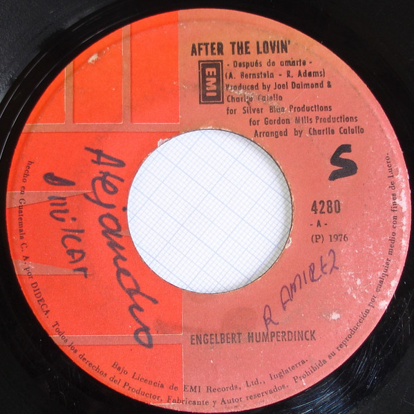 Accords et paroles After the lovin Engelbert Humperdinck