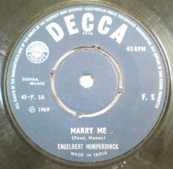 Accords et paroles Ten guitars Engelbert Humperdinck
