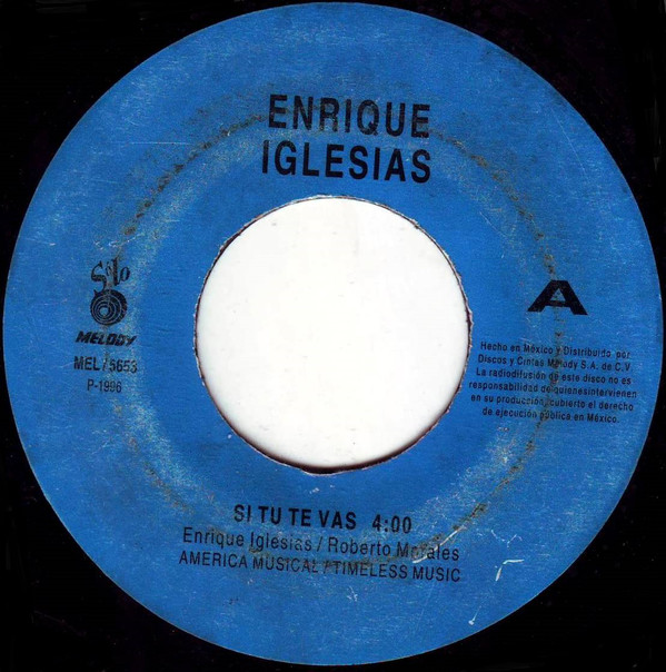 Accords et paroles Si Tu Te Vas Enrique Iglesias