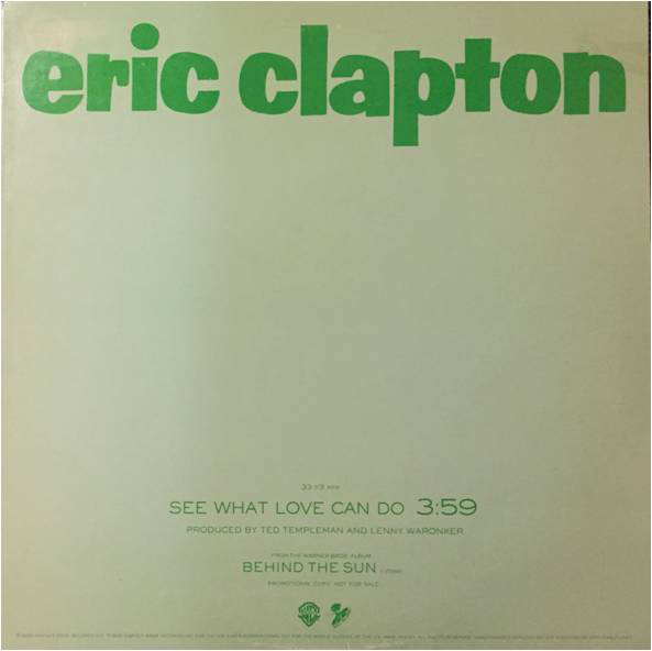 Accords et paroles See What Love Can Do Eric Clapton