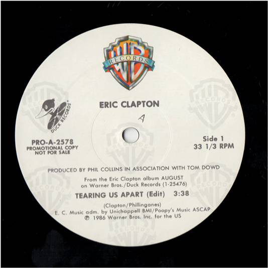 Accords et paroles Tearing Us Apart Eric Clapton