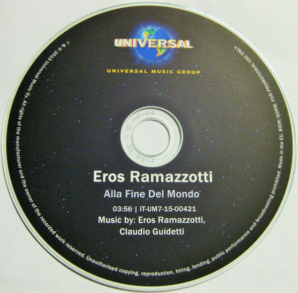 Accords et paroles Alla Fine Del Mondo Eros Ramazzotti