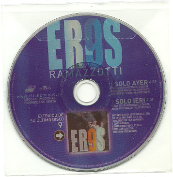 Accords et paroles Solo Ayer Eros Ramazzotti