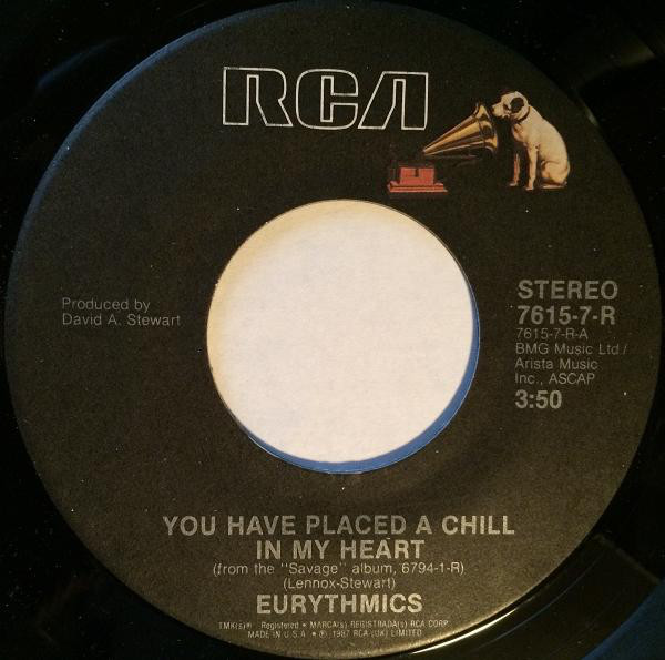 Accords et paroles You Have Placed A Chill In My Heart Eurythmics