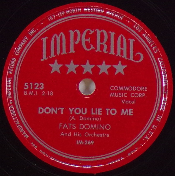 Accords et paroles Dont Lie To Me Fats Domino