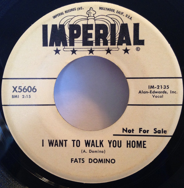 Accords et paroles I Want To Walk You Home Fats Domino