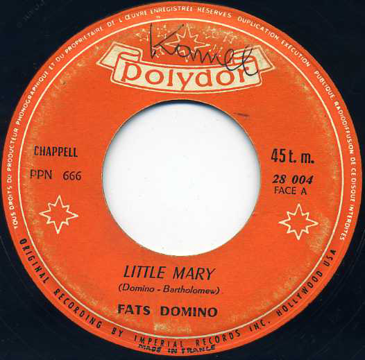 Accords et paroles Little Mary Fats Domino