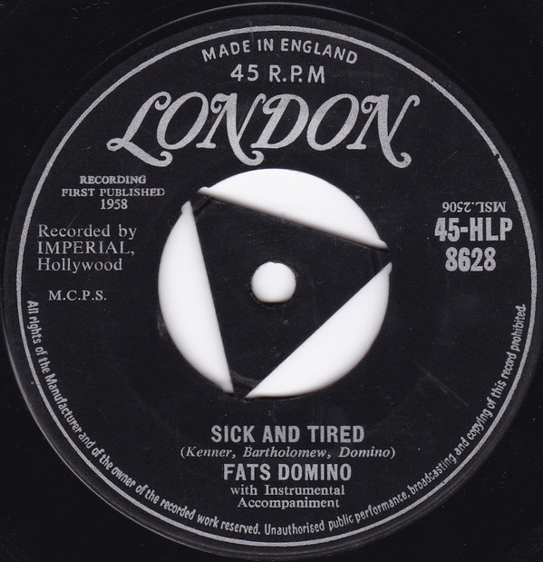 Accords et paroles Sick And Tired Fats Domino