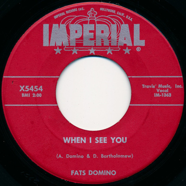 Accords et paroles When I See You Fats Domino