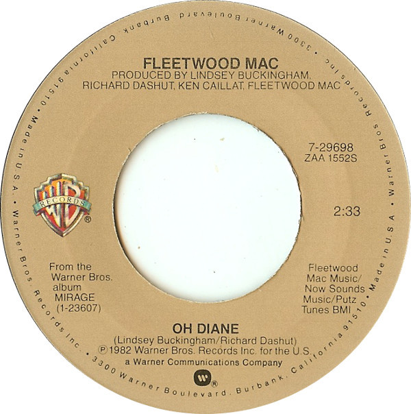 Accords et paroles Oh Diane Fleetwood Mac
