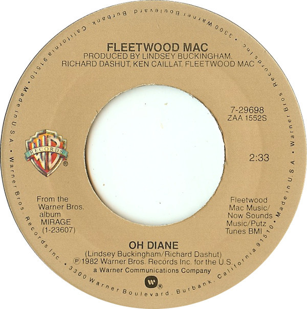 Accords et paroles Oh Diane Fleetwood Mac