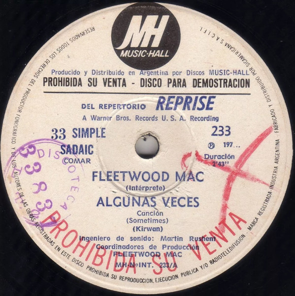 Accords et paroles Sometimes Fleetwood Mac