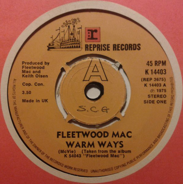 Accords et paroles Warm Ways Fleetwood Mac