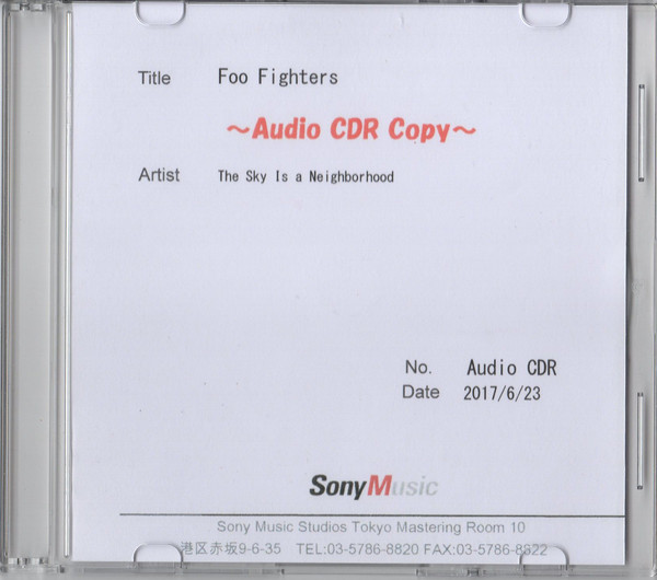 Accords et paroles The Sky Is A Neighborhood Foo Fighters