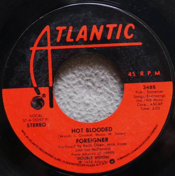 Accords et paroles Hot Blooded Foreigner