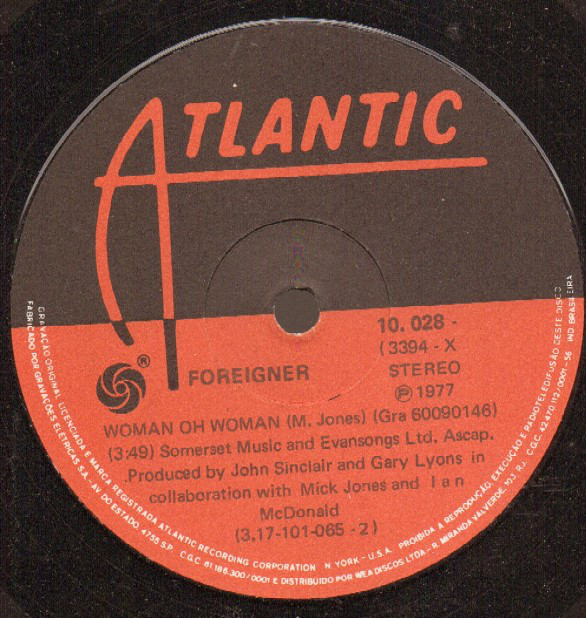 Accords et paroles Woman Oh Woman Foreigner