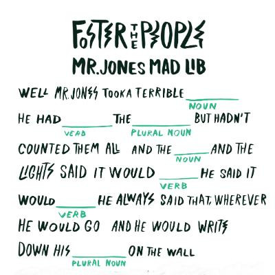 Accords et paroles The Unforeseeable Fate Of Mr Jones Foster The People
