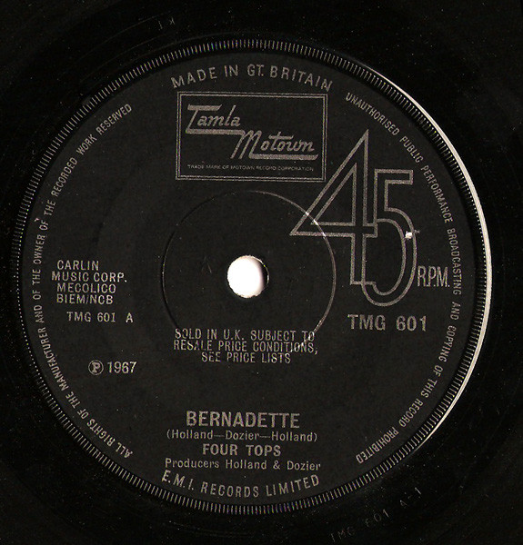 Accords et paroles Bernadette Four Tops