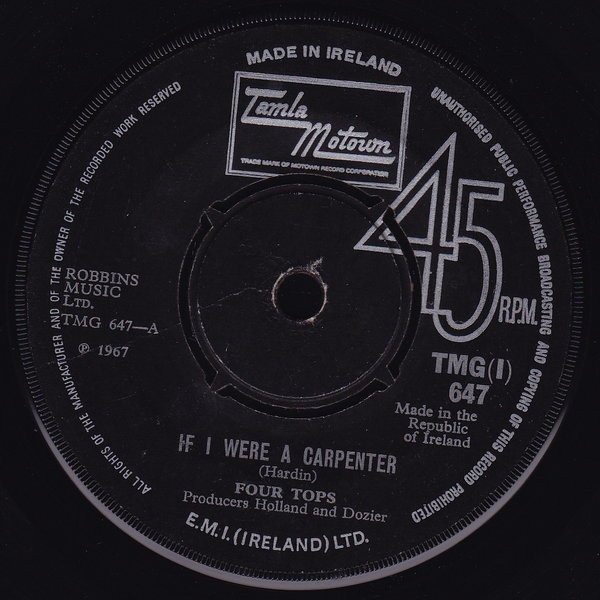 Accords et paroles If I Were A Carpenter Four Tops