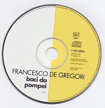 Accords et paroles Baci Da Pompei Francesco De Gregori