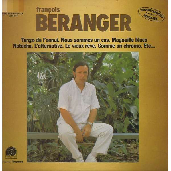 Accords et paroles Tango de l'ennui François Béranger